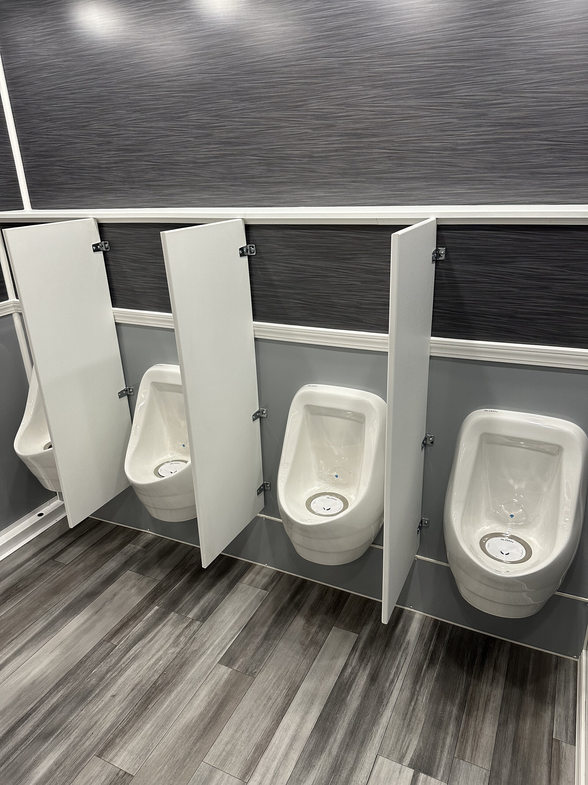 Luxury restroom interior full amenities providing climate-controlled hospitality for Carolina events