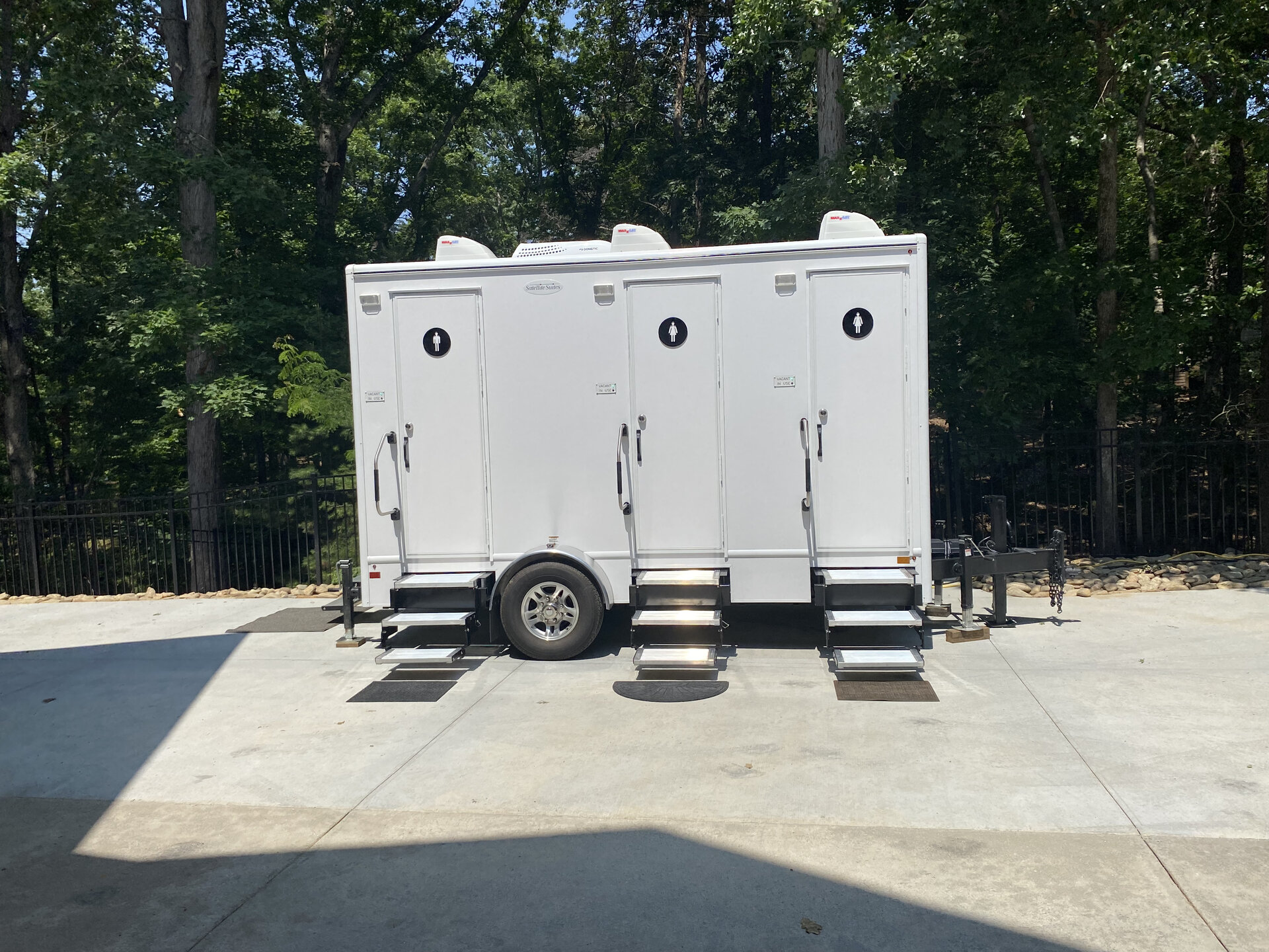 Grand Event Class portable restroom interior with upgraded finishes